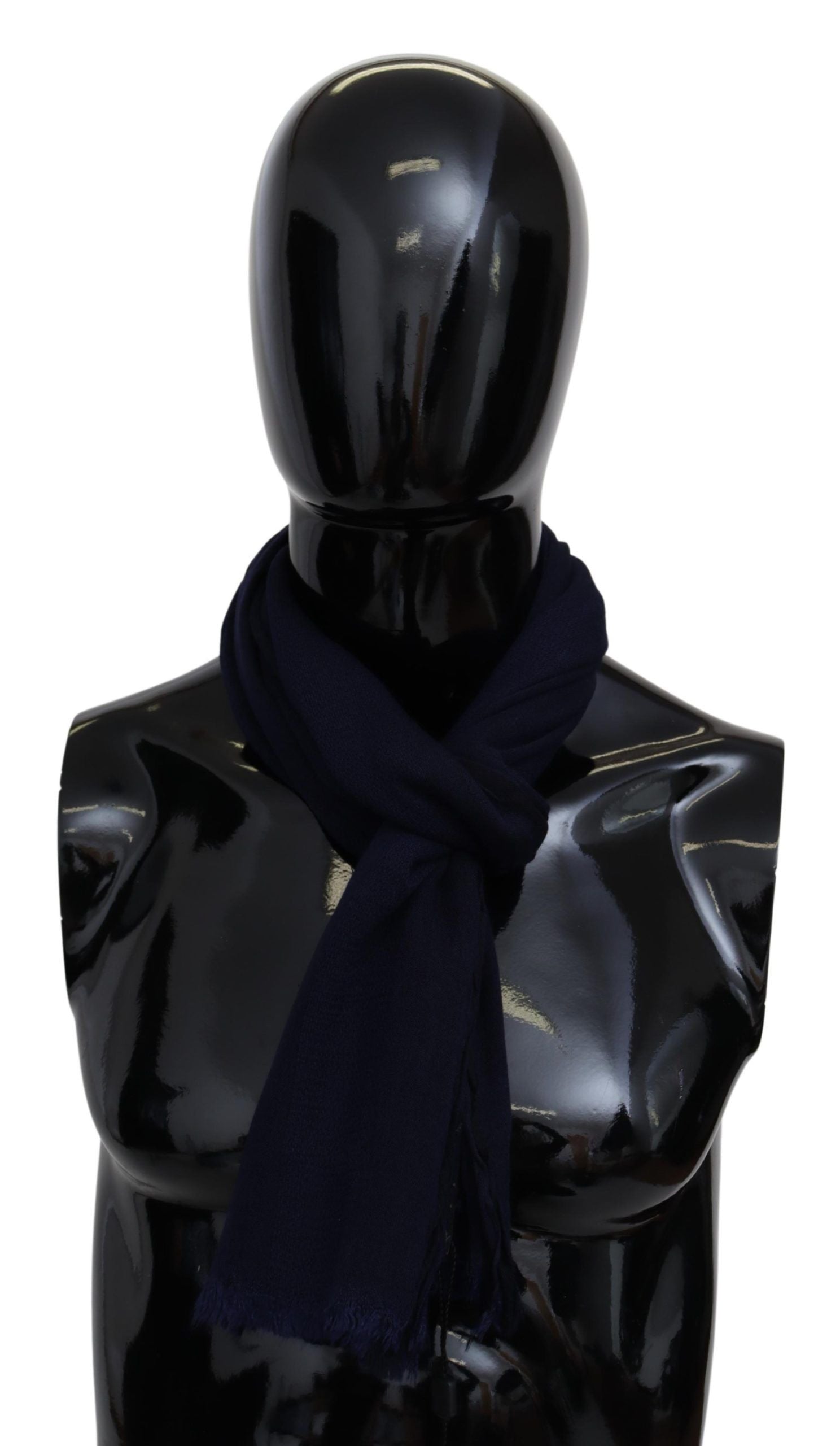 Missoni Blue Wool Knit Unisex Neck Wrap Scarf - Maison Luxe