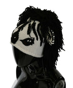 Dolce & Gabbana Black White Knitted Cashmere Animal Design Hat - Maison Luxe