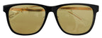 Diesel Black Frame DL0330-D 01E 57 Yellow Transparent Lenses Sunglasses