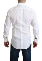 Dolce & Gabbana White Cotton Long Sleeves Formal Shirt