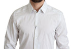 Dolce & Gabbana White Stripes Cotton Formal Dress Shirt
