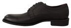 Dolce & Gabbana Black Leather Lace Up Mens Formal Derby Shoes