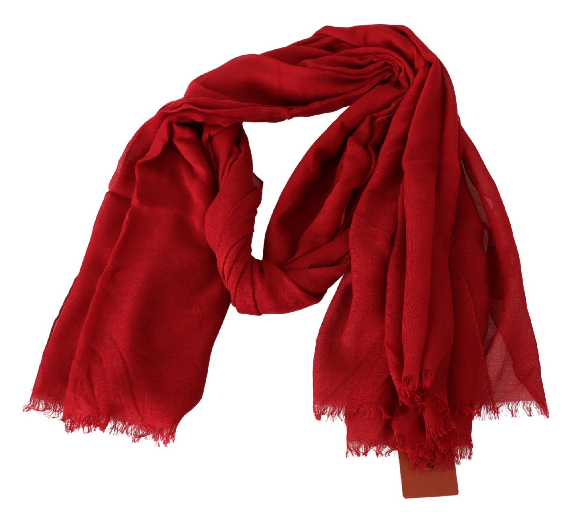 Missoni Red Cashmere Unisex Neck Wrap Fringes Scarf - Maison Luxe