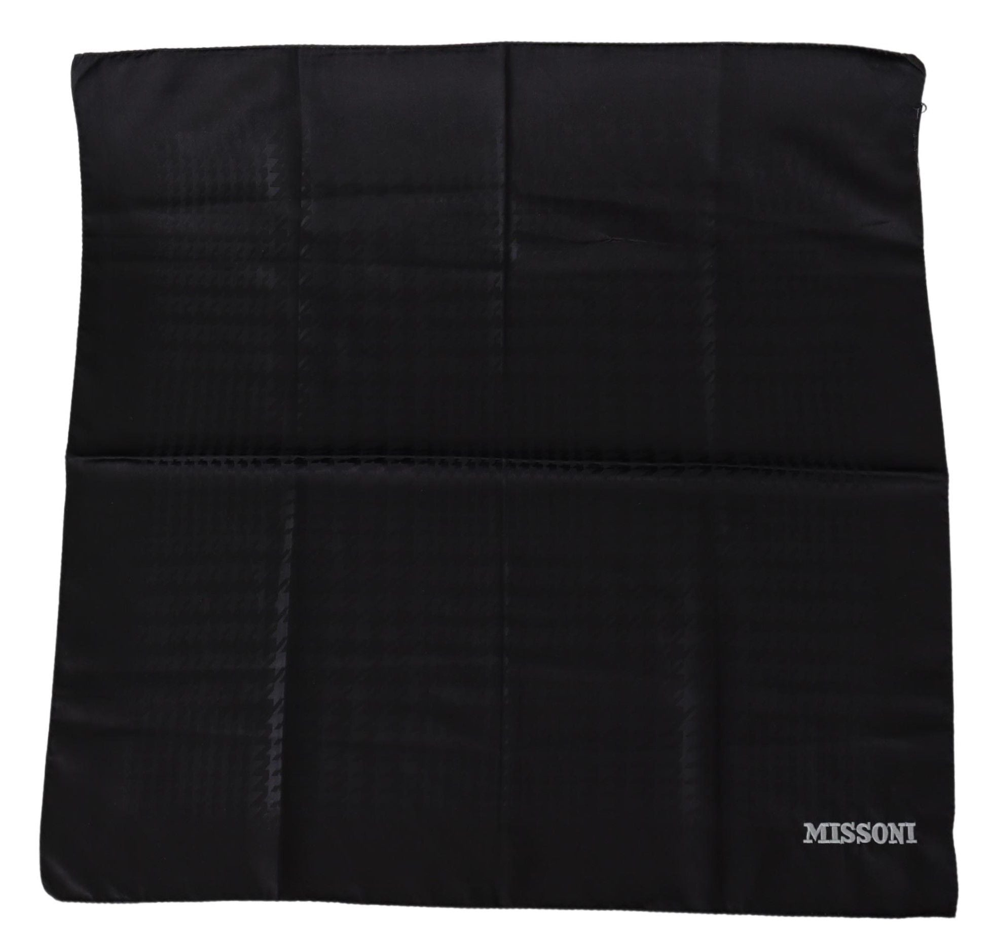 Missoni Black Wool Knit Unisex Neck Wrap Shawl Scarf - Maison Luxe