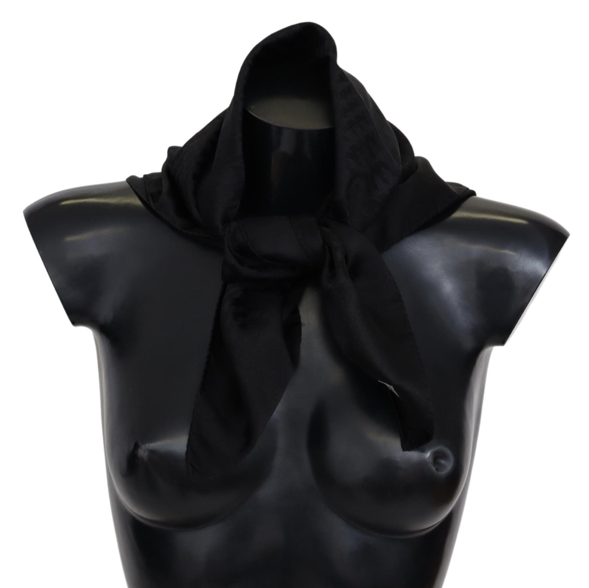 Missoni Black Wool Knit Unisex Neck Wrap Shawl Scarf - Maison Luxe