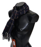 Missoni Black Checkered Unisex Neck Wrap Fringes Scarf - Maison Luxe