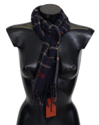 Missoni Black Checkered Unisex Neck Wrap Fringes Scarf - Maison Luxe