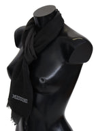 Missoni Black 100% Wool Unisex Neck Wrap Scarf - Maison Luxe