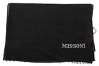Missoni Black 100% Wool Unisex Neck Wrap Scarf - Maison Luxe
