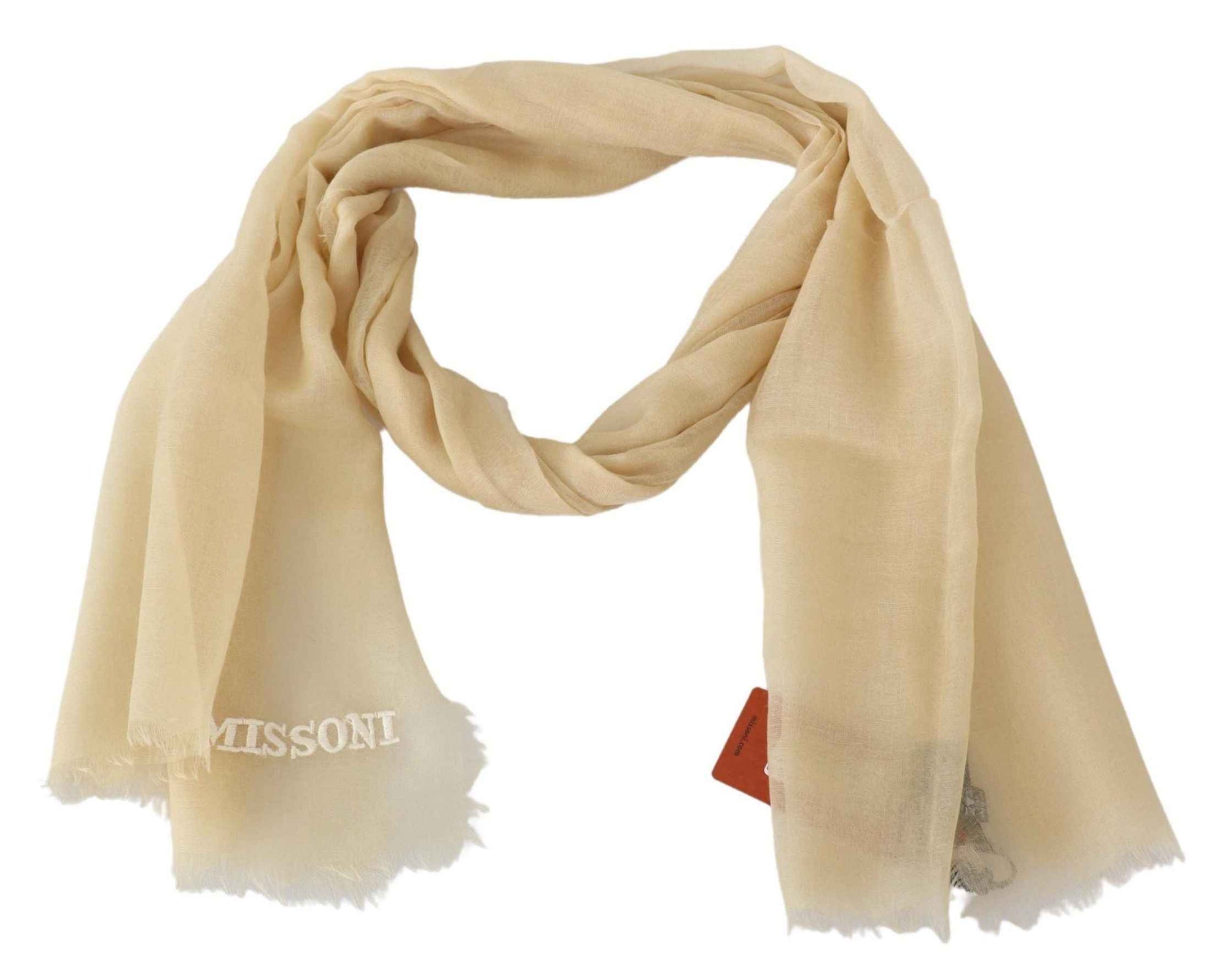 Missoni Beige Cashmere Unisex Neck Scarf
