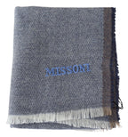 Missoni Gray Striped Wool Unisex Neck Wrap Fringes Scarf - Maison Luxe