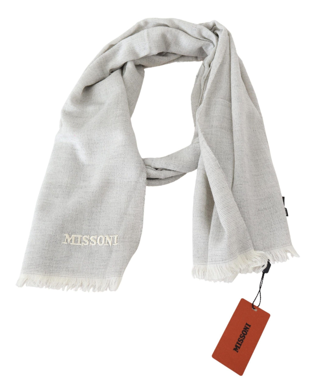 Missoni Gray Wool Knit Unisex Neck Wrap Scarf - Maison Luxe