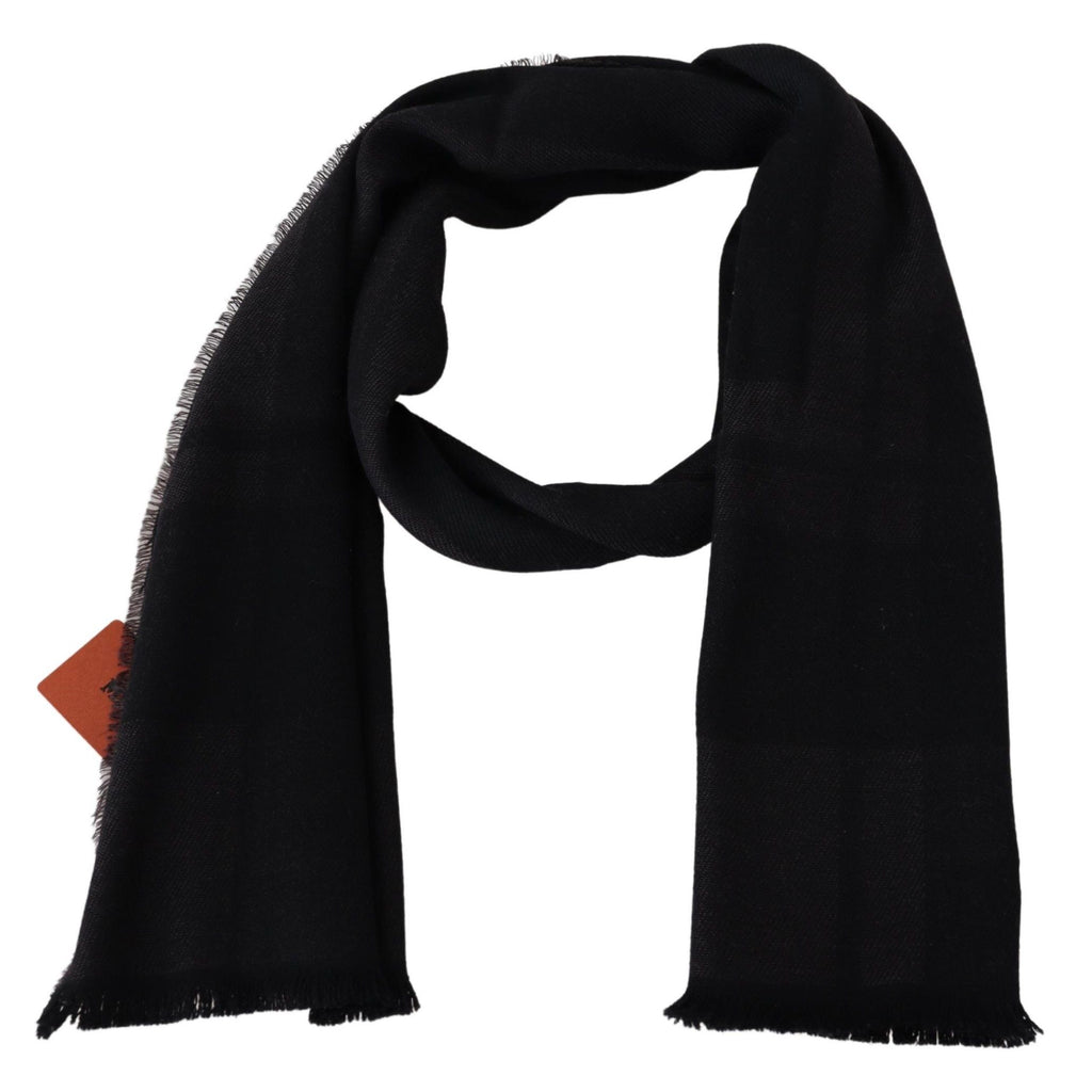 Missoni Black 100% Wool Unisex Neck Wrap Scarf - Maison Luxe