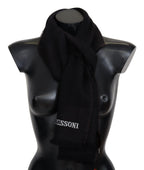 Missoni Black 100% Wool Unisex Neck Wrap Scarf - Maison Luxe