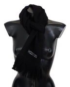Missoni Black Wool Unisex Neck Warmer Wrap Scarf - Maison Luxe
