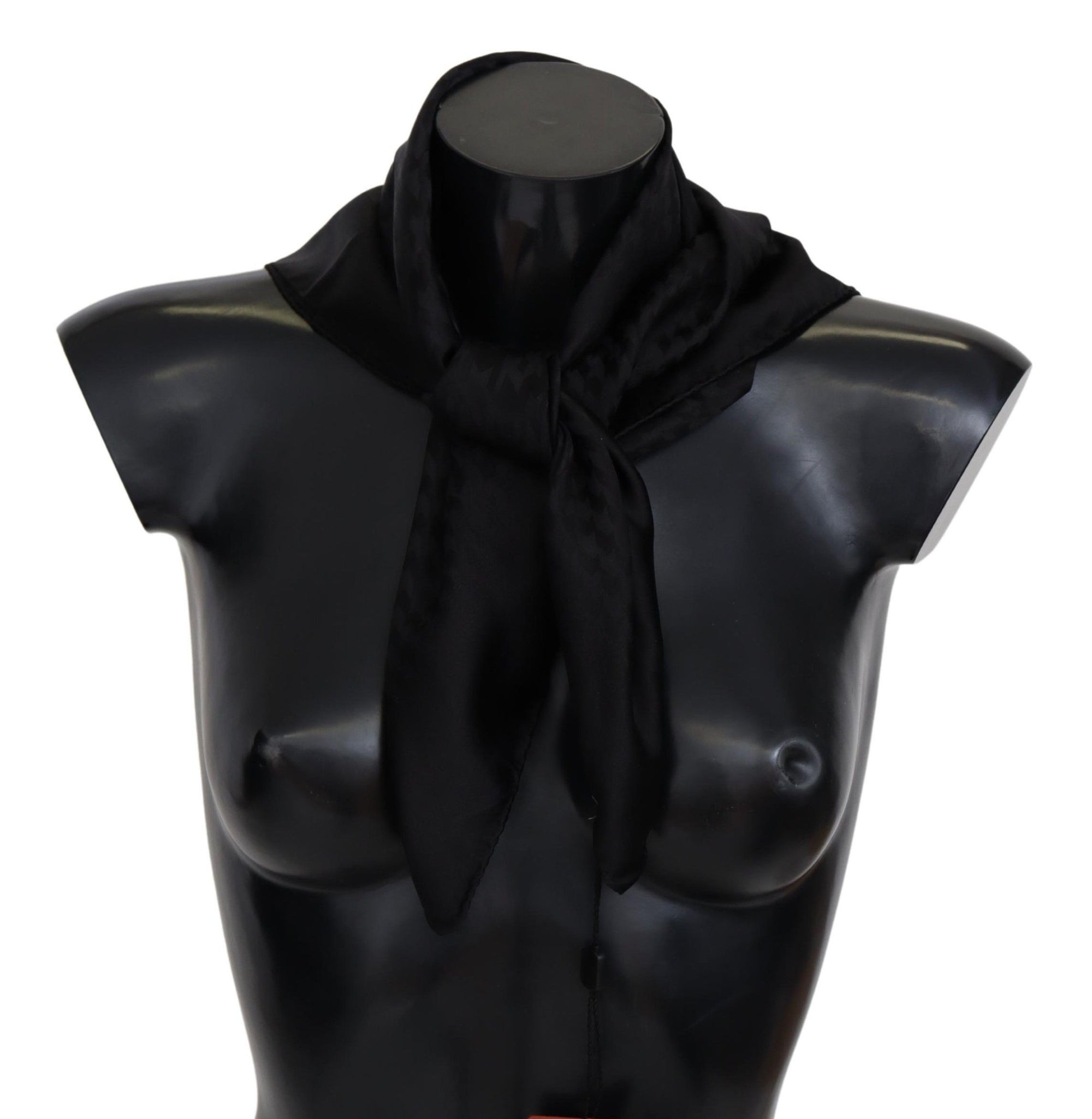 Missoni Black Wool Knit Unisex Neck Wrap Shawl Scarf - Maison Luxe