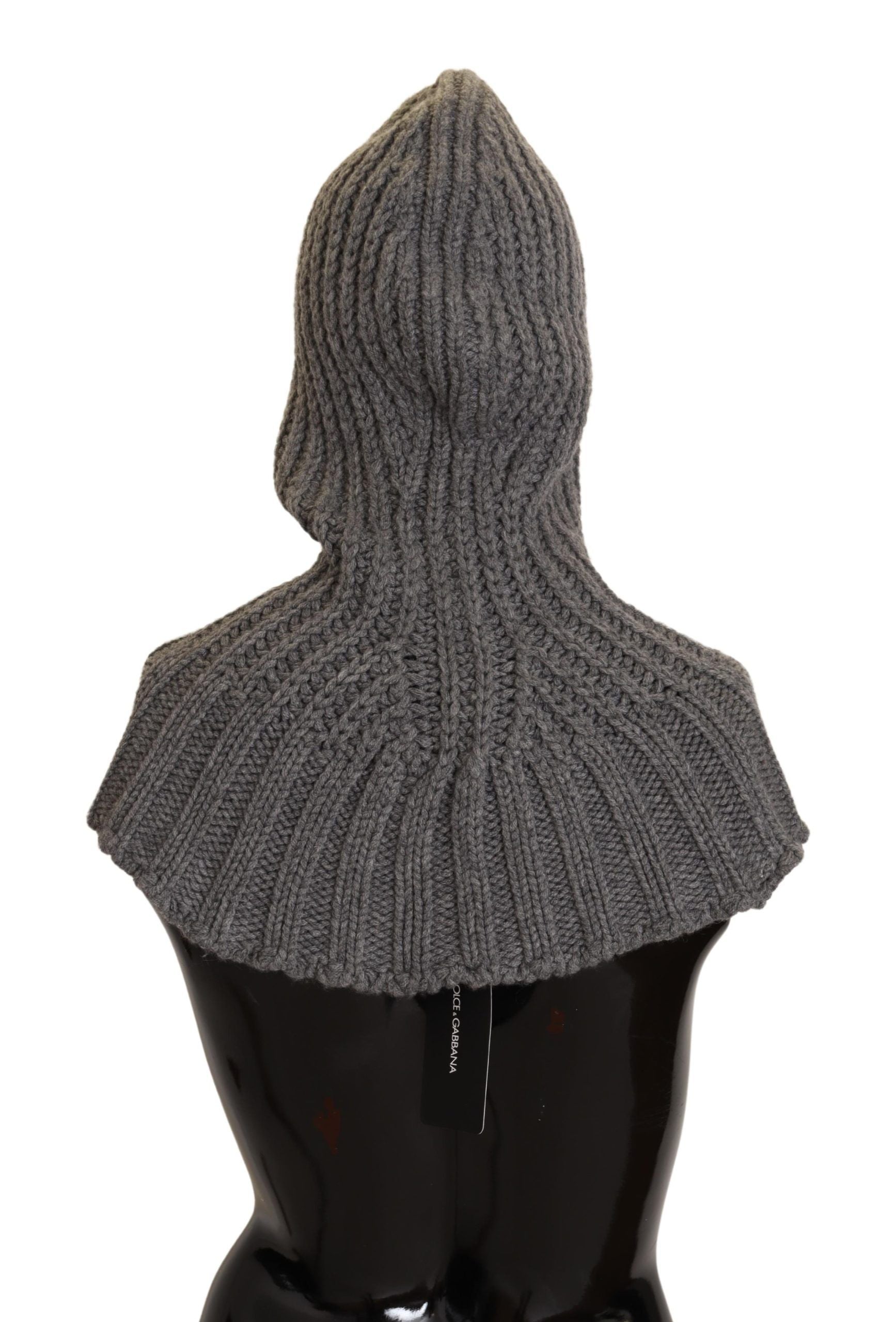 Dolce & Gabbana Gray 100% Cashmere Knitted Wrap One Size Scarf - Maison Luxe