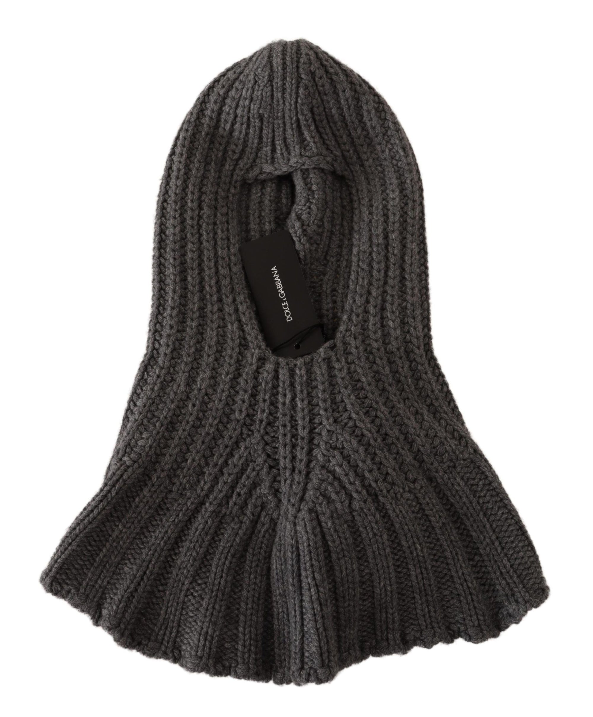 Dolce & Gabbana Gray 100% Cashmere Knitted Wrap One Size Scarf - Maison Luxe