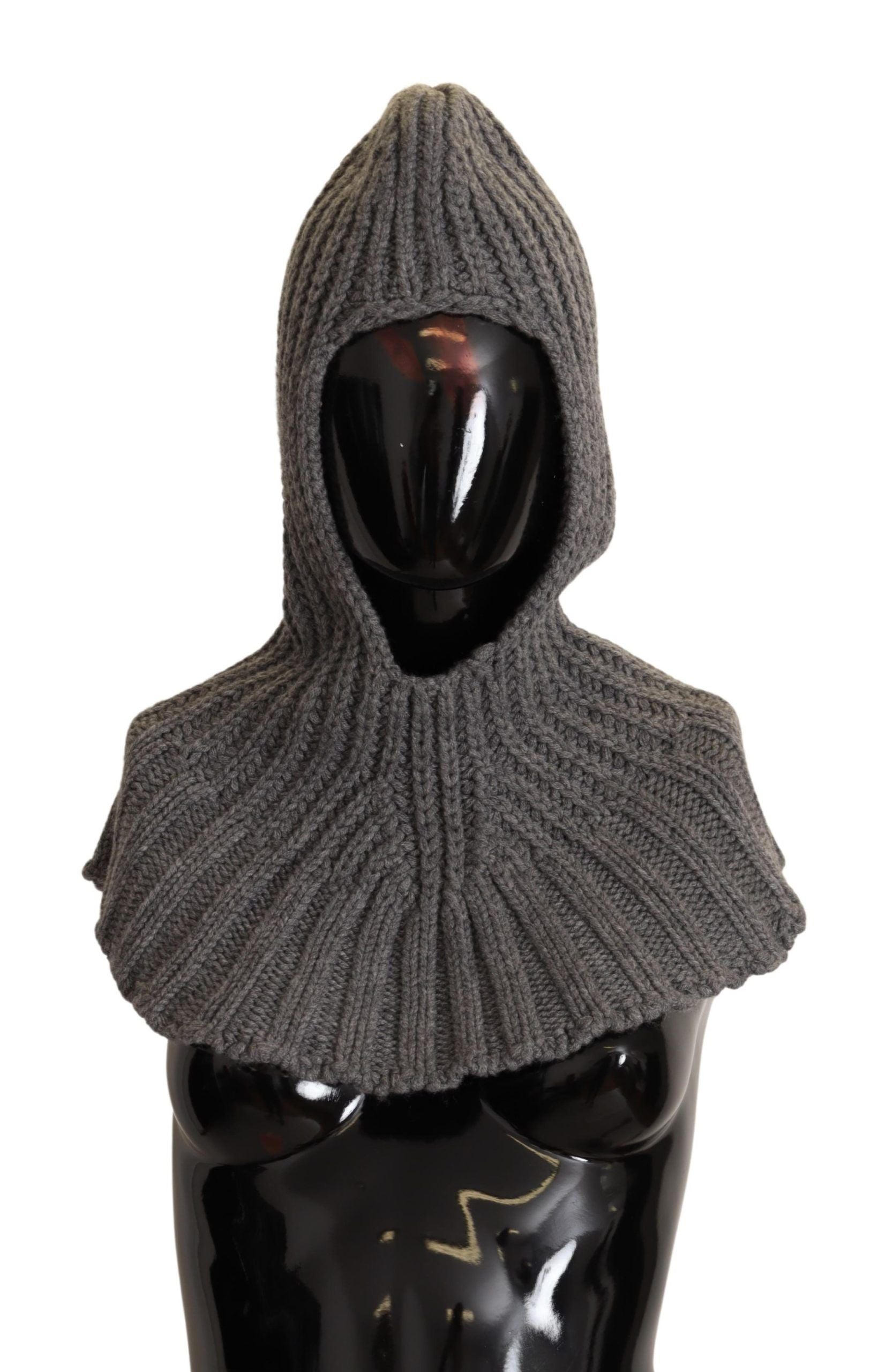 Dolce & Gabbana Gray 100% Cashmere Knitted Wrap One Size Scarf - Maison Luxe