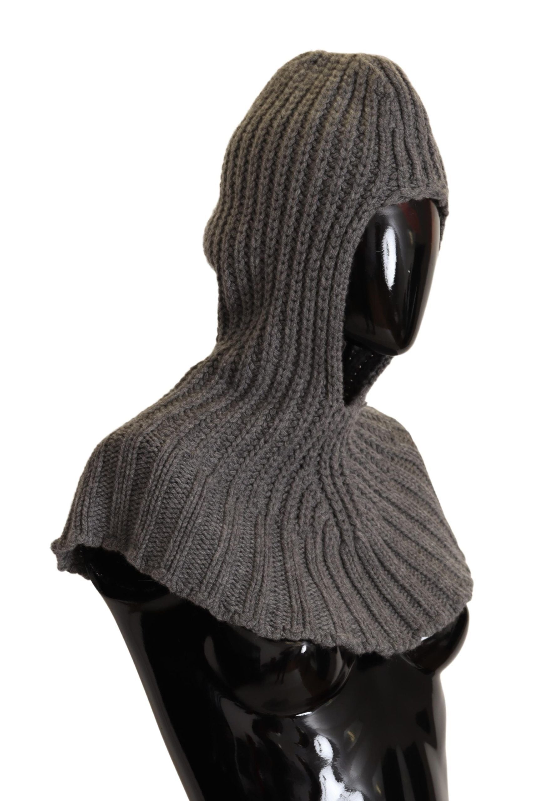 Dolce & Gabbana Gray 100% Cashmere Knitted Wrap One Size Scarf - Maison Luxe