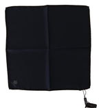 Dolce & Gabbana Black Square Handkerchief 100% Silk Scarf - Maison Luxe