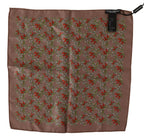 Dolce & Gabbana Brown Carrots Print Silk Handkerchief - Maison Luxe