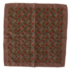 Dolce & Gabbana Brown Carrots Print Silk Handkerchief - Maison Luxe