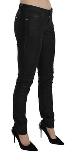Costume National Black Low Waist Skinny Casual Denim Jeans
