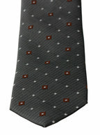 Dolce & Gabbana Gray Patterned Classic Mens Slim Necktie - Maison Luxe