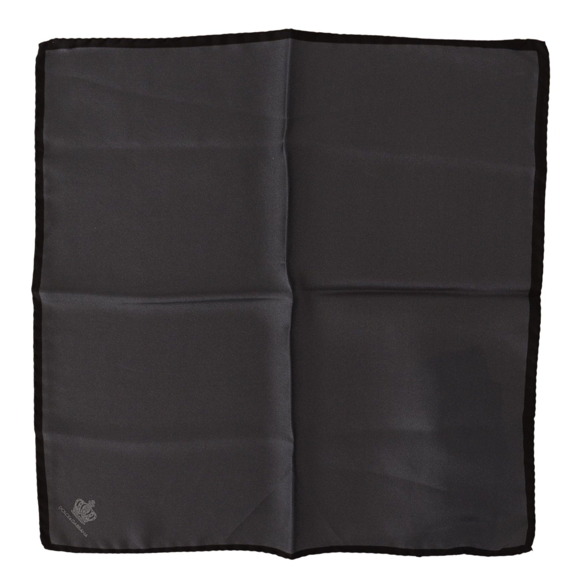 Dolce & Gabbana Gray 100% Silk Square Handkerchief Gray 100% Silk Square Handkerchief - Maison Luxe