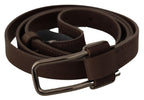 Costume National Brown WX Silver Metal Buckle Belt - Maison Luxe
