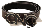 Costume National Brown Letter Logo Buckle Belt - Maison Luxe