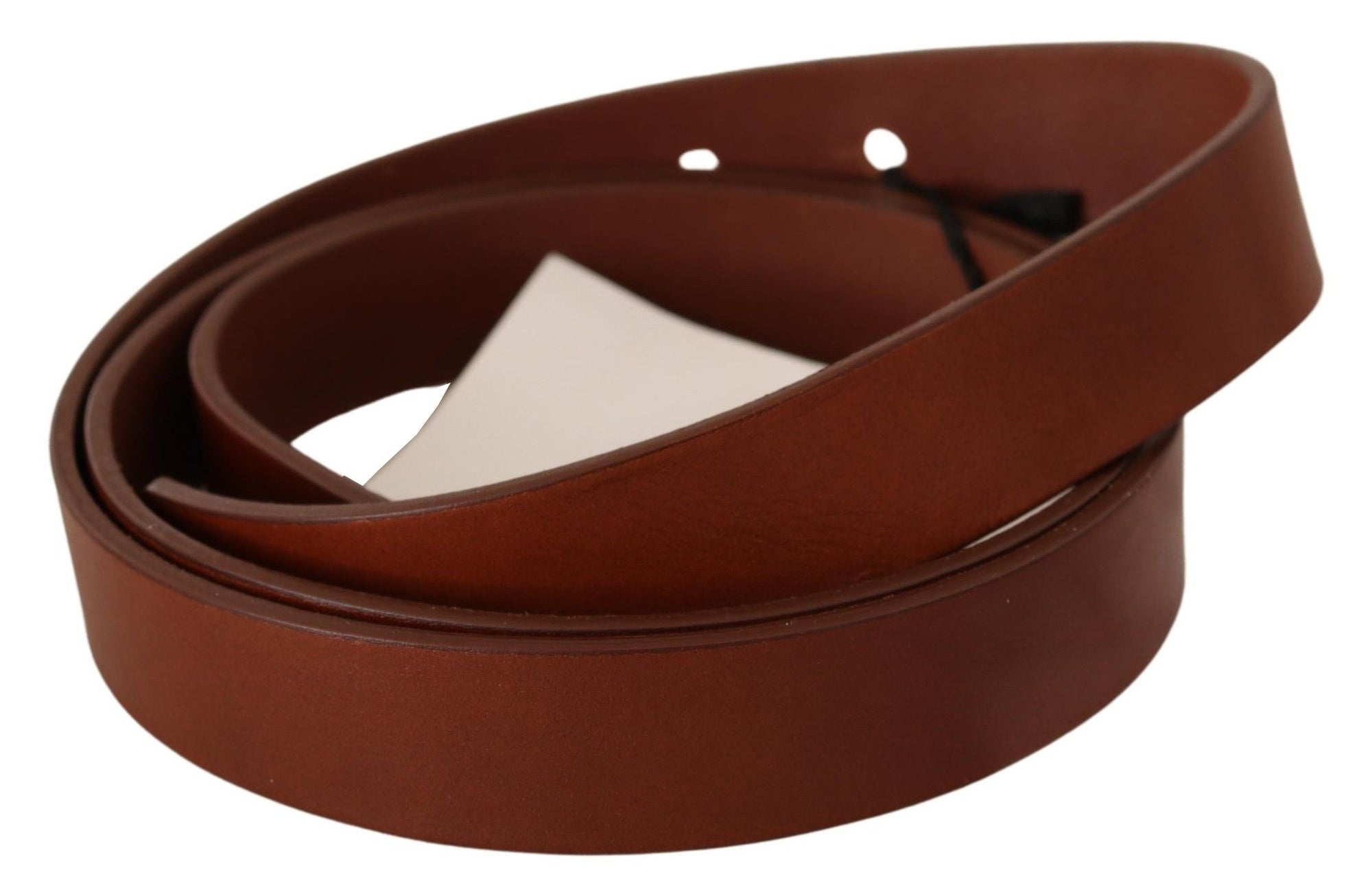 Costume National Brown Leather Silver Fastening Belt - Maison Luxe