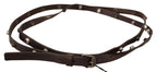 Costume National Brown Leather Silver Tone Buckle Belt - Maison Luxe
