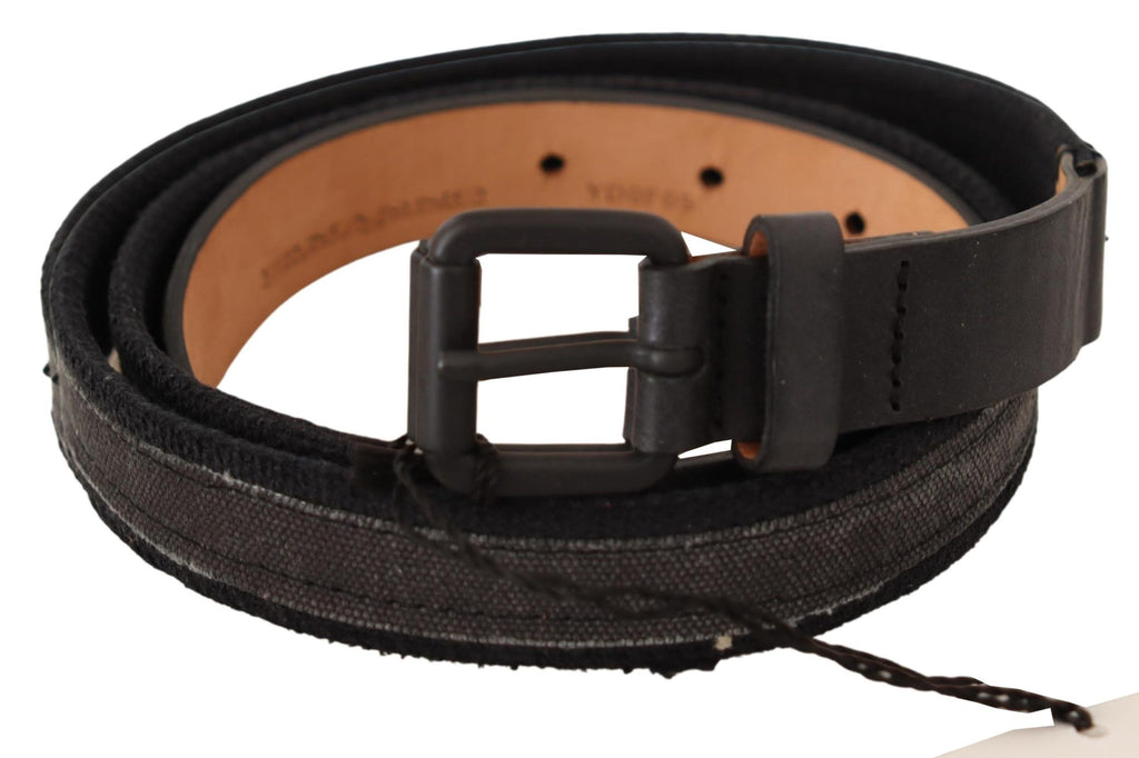 Ermanno Scervino Black Leather Logo Buckle Waist Women Belt - Maison Luxe