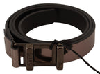 Costume National Pink Metallic Leather Buckle Belt - Maison Luxe
