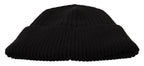 Dolce & Gabbana Black Wool Knit Women Winter Hat - Maison Luxe