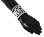 Dolce & Gabbana White Black Wool Logo #DGMILLENNIALS Wristband - Maison Luxe
