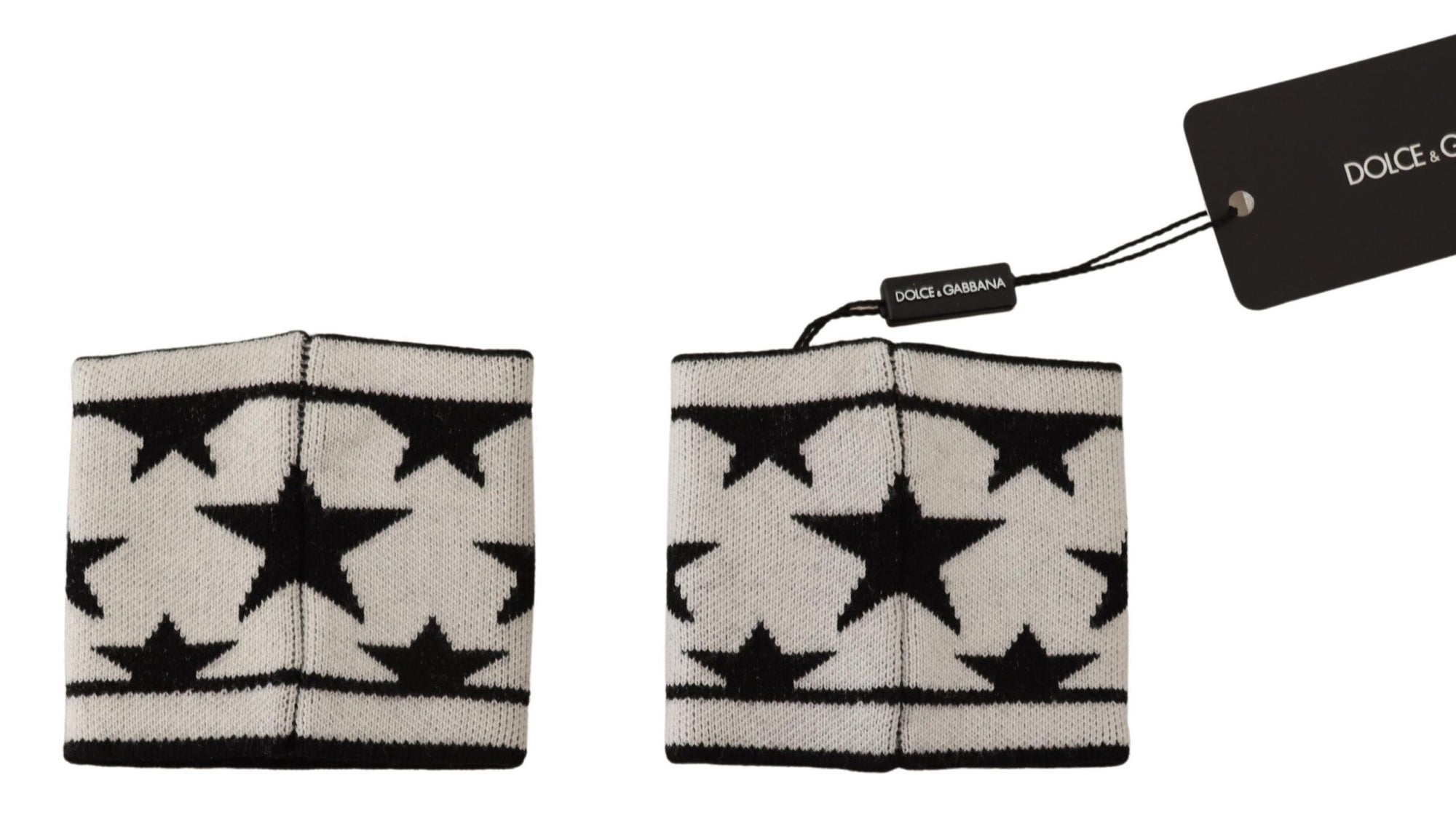 Dolce & Gabbana White Black Wool Logo #DGMILLENNIALS Wristband - Maison Luxe