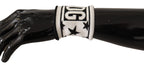 Dolce & Gabbana White Black Wool Logo #DGMILLENNIALS Wristband - Maison Luxe