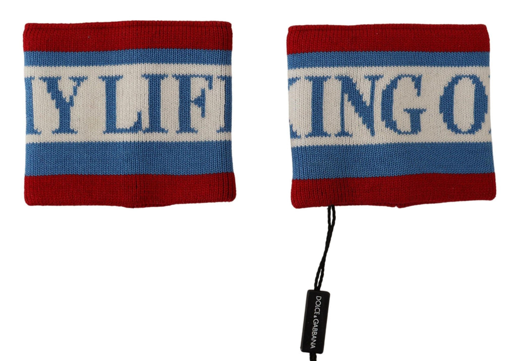 Dolce & Gabbana Multicolor King Of My Life Cashmere Wristband - Maison Luxe