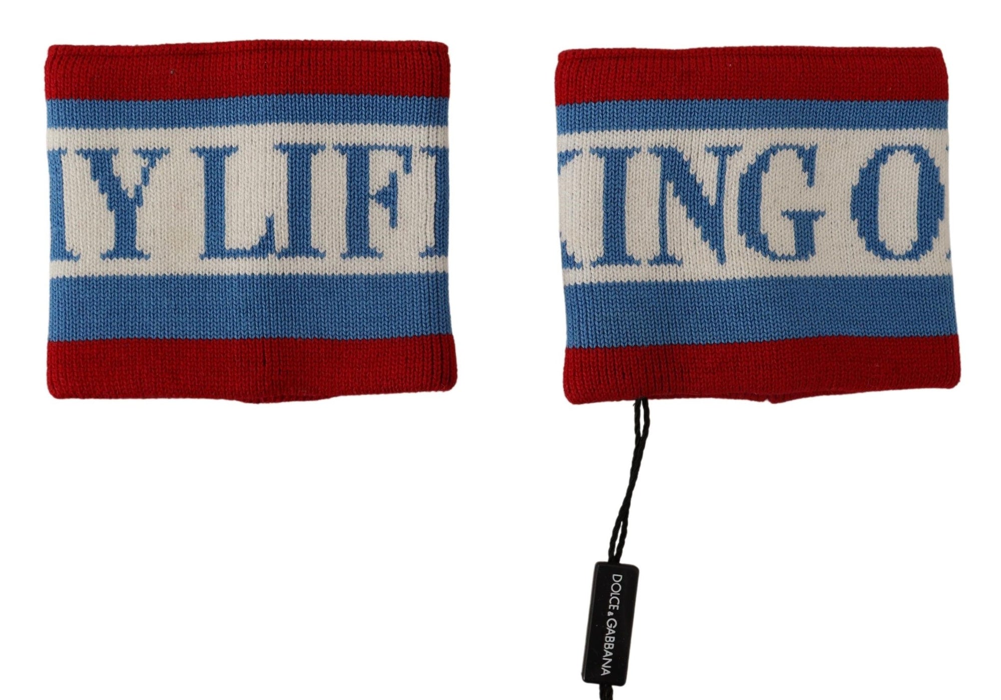 Dolce & Gabbana Multicolor King Of My Life Cashmere Wristband - Maison Luxe