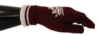 Dolce & Gabbana Red White D&G Logo Crown Cashmere Gloves - Maison Luxe