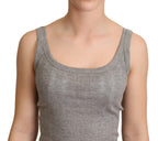 Dolce & Gabbana Gray Cotton Modal Canotta Tank Top T-shirt
