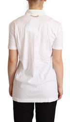 Dolce & Gabbana White Cotton Silk I'm In Love Top T-shirt