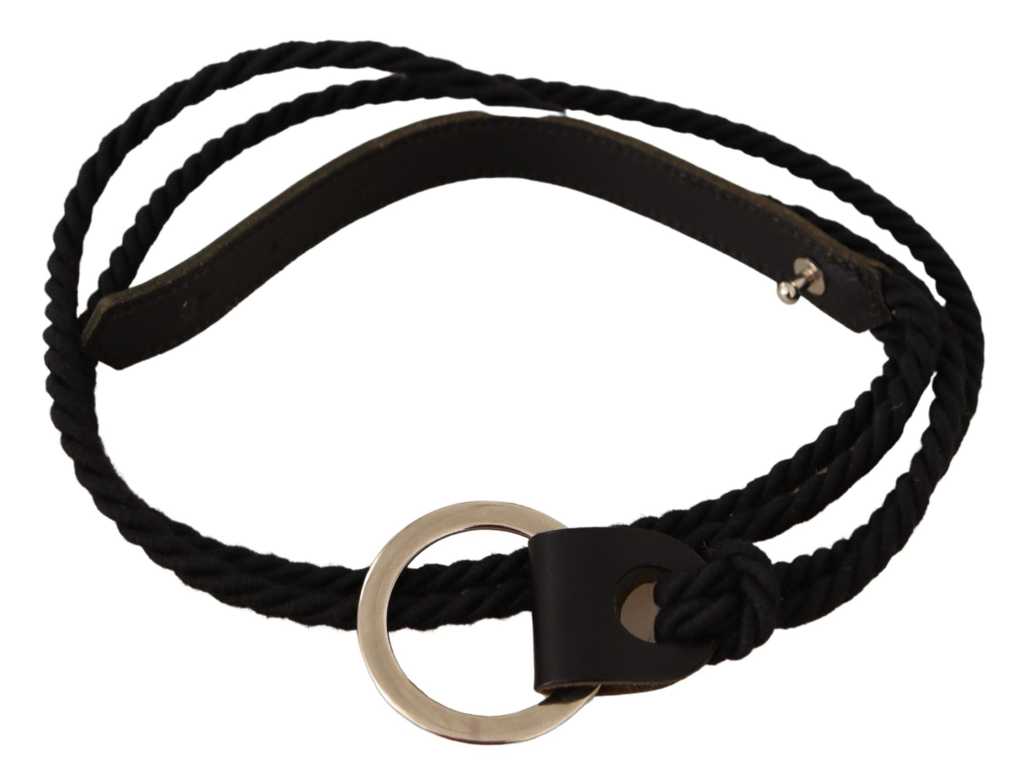 MILA SCHÖN Black Leather Slim Women Waistband Metal Buckle Belt - Maison Luxe