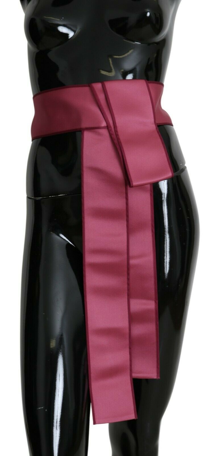 Dolce & Gabbana Pink 100% Silk 3 Button Closure Wide Waist Belt - Maison Luxe