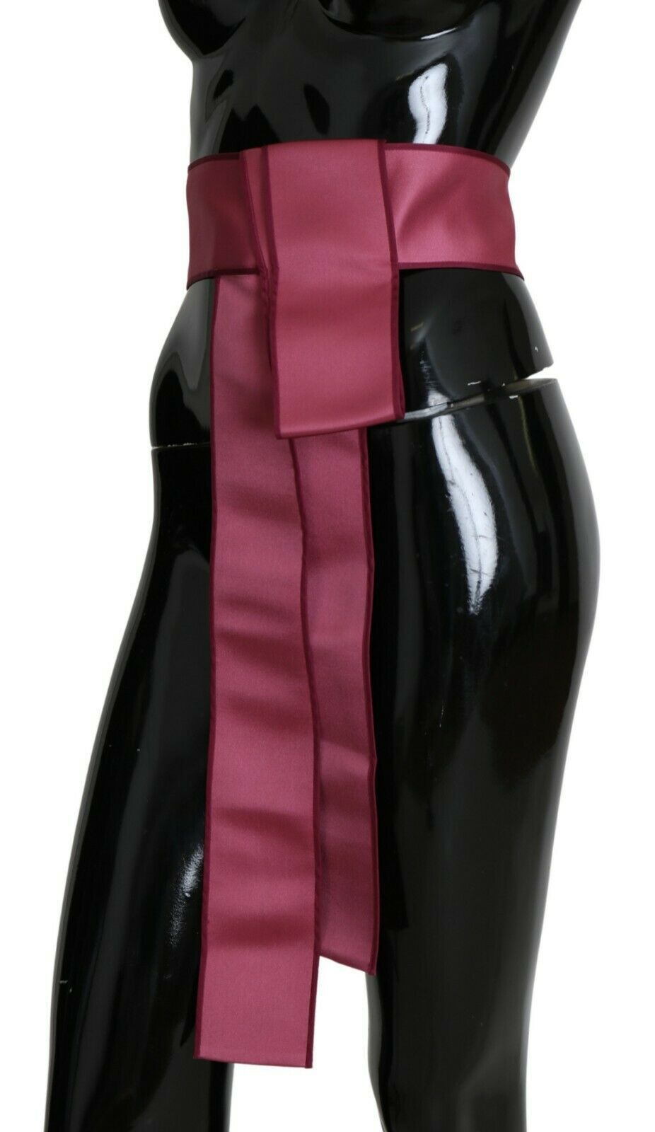 Dolce & Gabbana Pink 100% Silk 3 Button Closure Wide Waist Belt - Maison Luxe