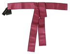 Dolce & Gabbana Pink 100% Silk 3 Button Closure Wide Waist Belt - Maison Luxe