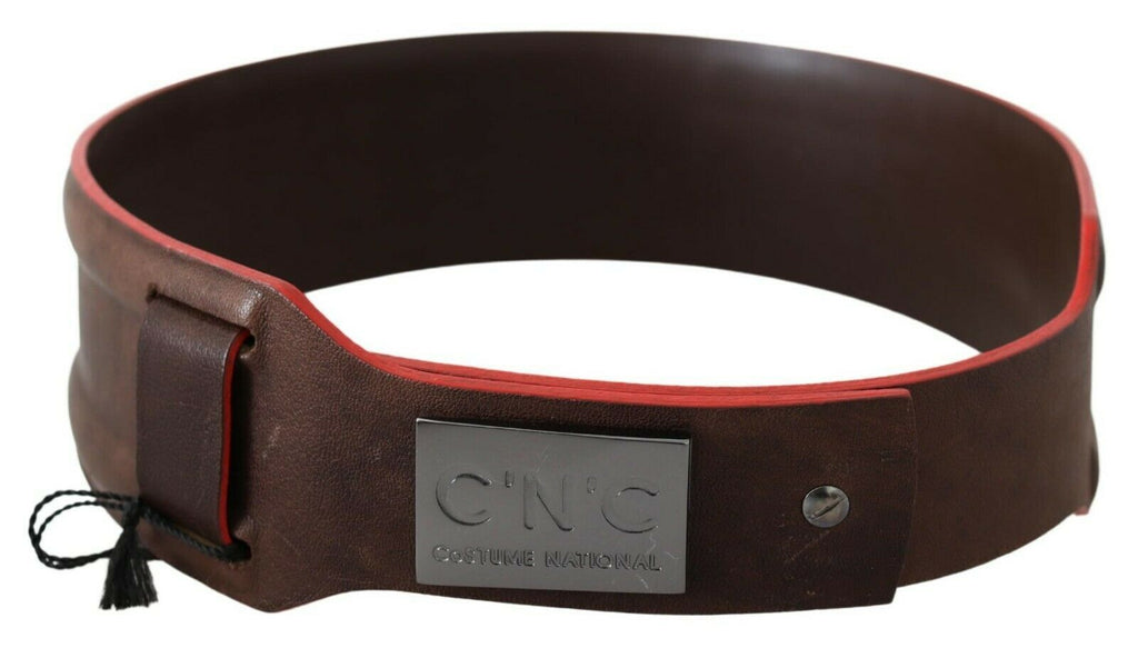 Costume National Dark Brown Genuine Leather Belt - Maison Luxe